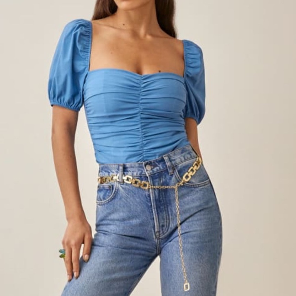 Reformation Sky Blue Top